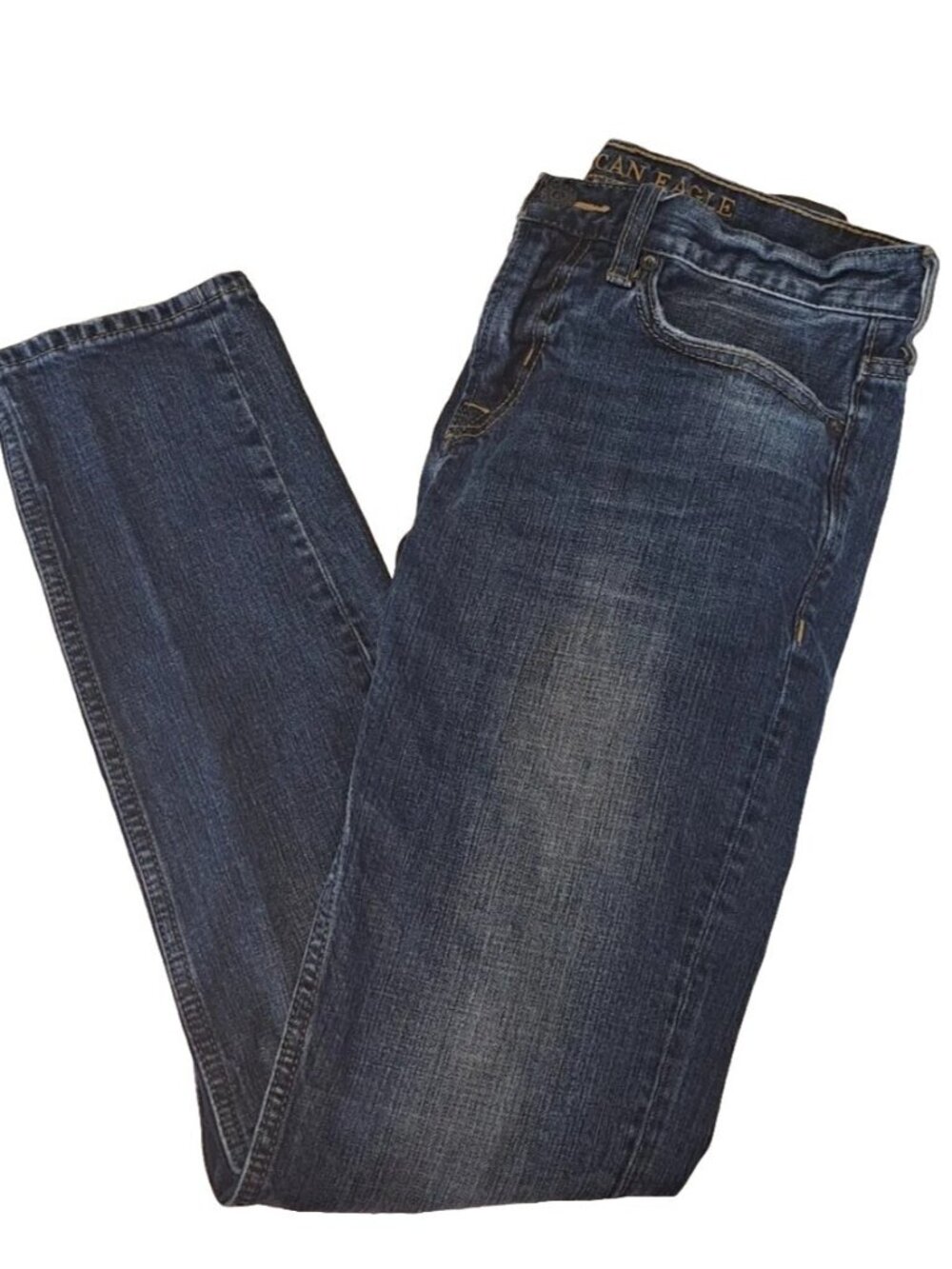 American Eagle Men's Blue Core Flex Relaxed Skinny Jeans 28x30
